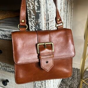 Franchi  Camel Leather Crosssbody‎ Bag